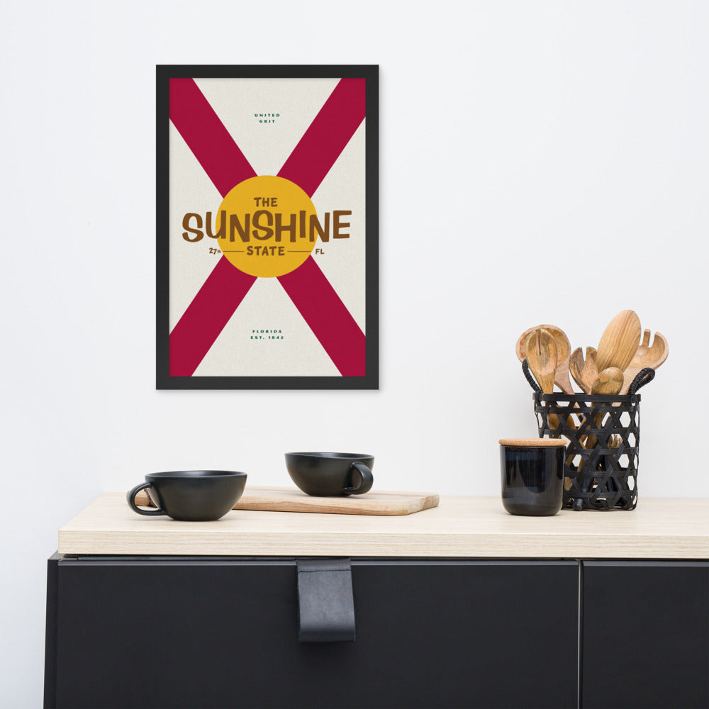 Florida - Sunshine State - Framed Print
