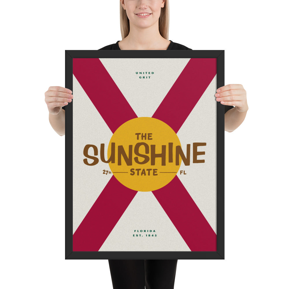 Florida - Sunshine State - Framed Print