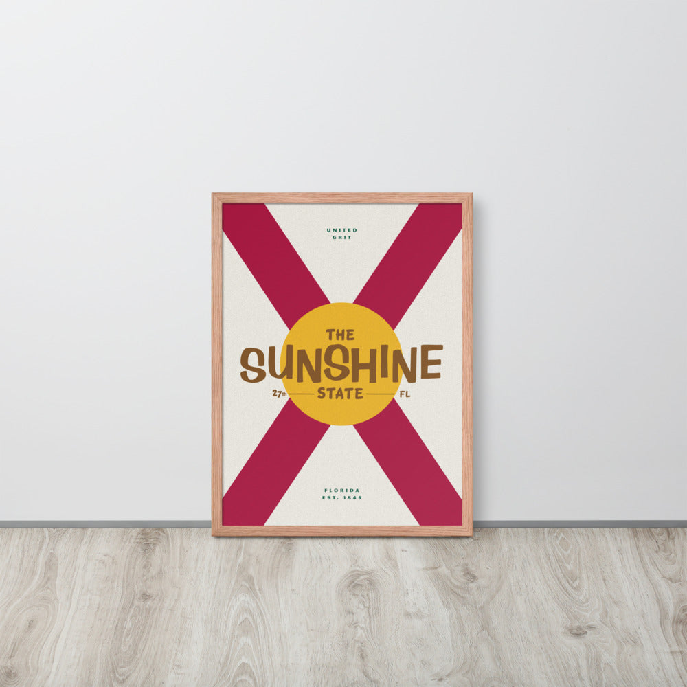 Florida - Sunshine State - Framed Print