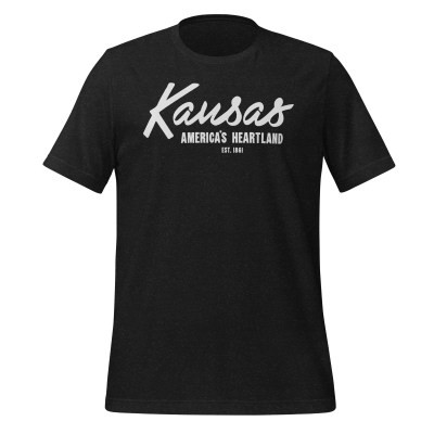 Kansas - Americas Heartland - United 50 Collection - Unisex t-shirt - Black