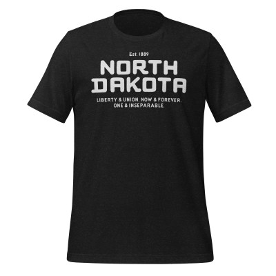 North Dakota - Liberty and Union - United 50 Collection - Unisex t-shirt - Black