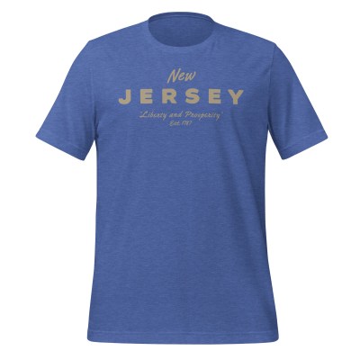 New Jersey - Liberty and Prosperity - United 50 Collection - Unisex t-shirt - Blue