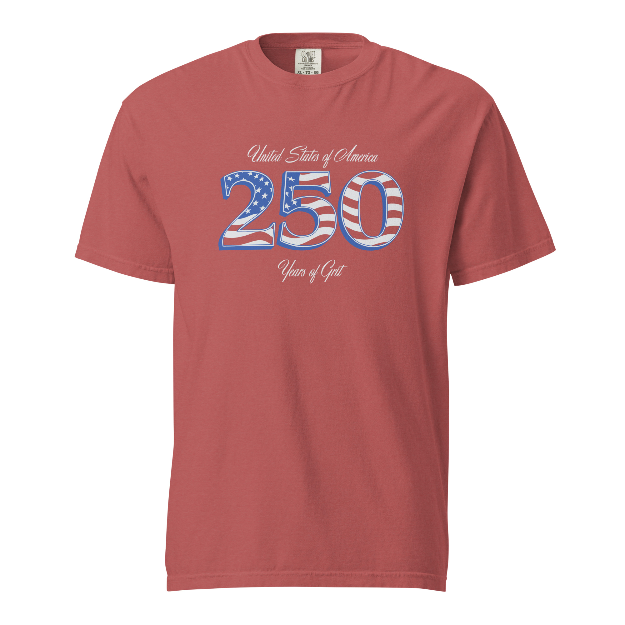 Classic 250 - Unisex Garment-Dyed heavyweight T-Shirt - Red - Image 5
