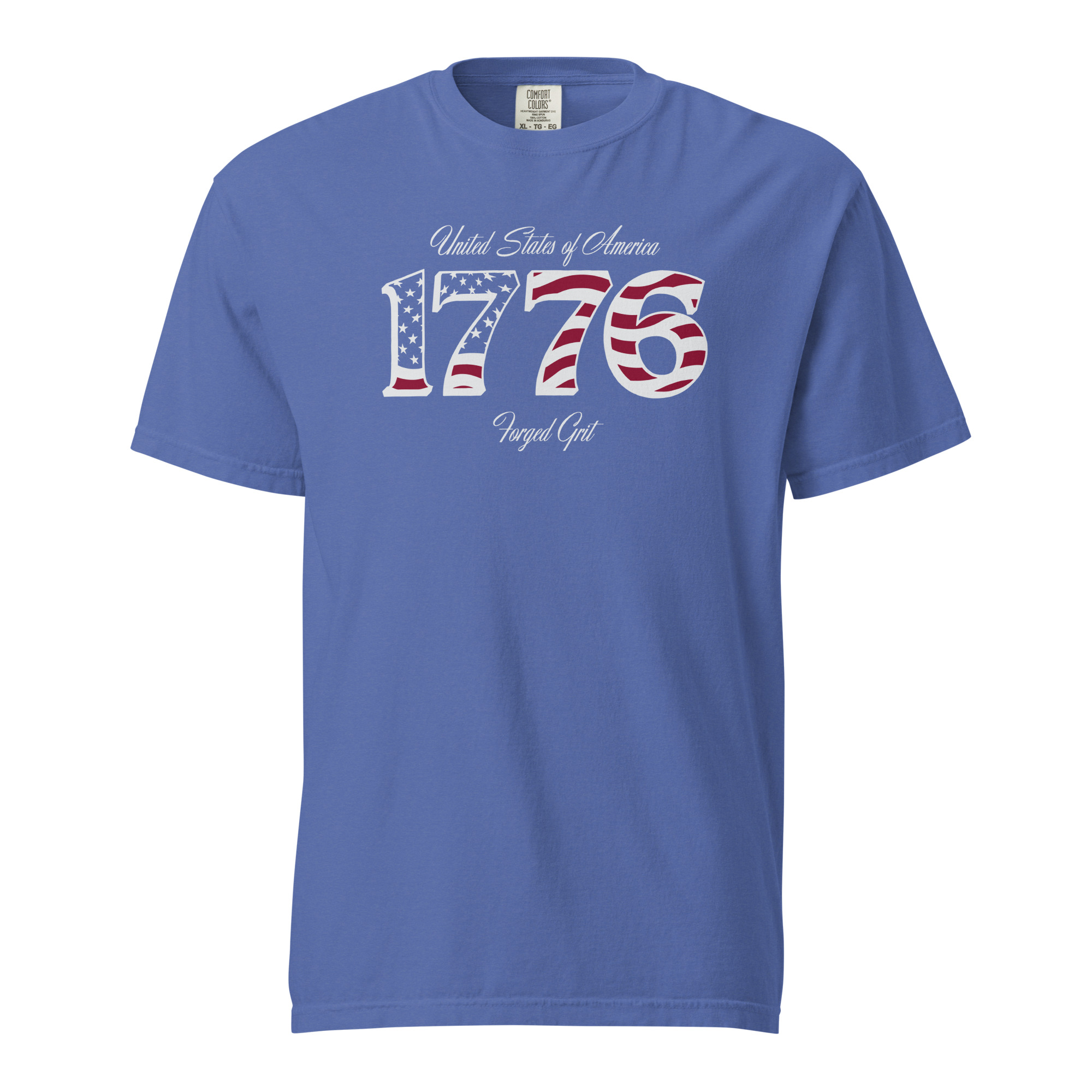 Classic 1776 - Stars Stripes - Unisex Garment-Dyed Heavyweight T-Shirt - Blue - Image 7