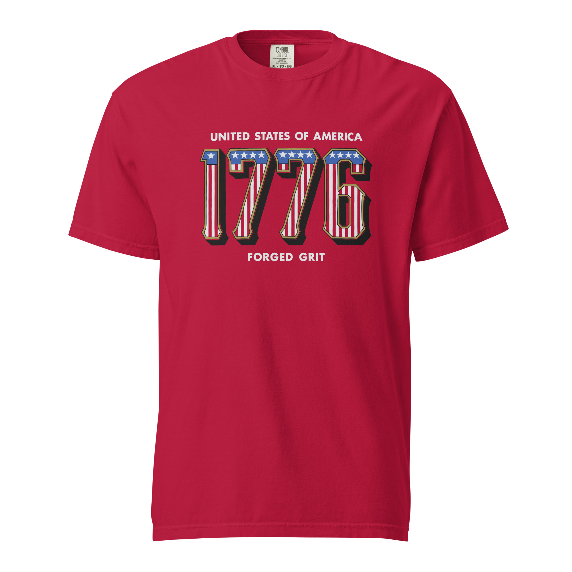 Western 1776 - Unisex Garment-Dyed heavyweight T-Shirt - Red