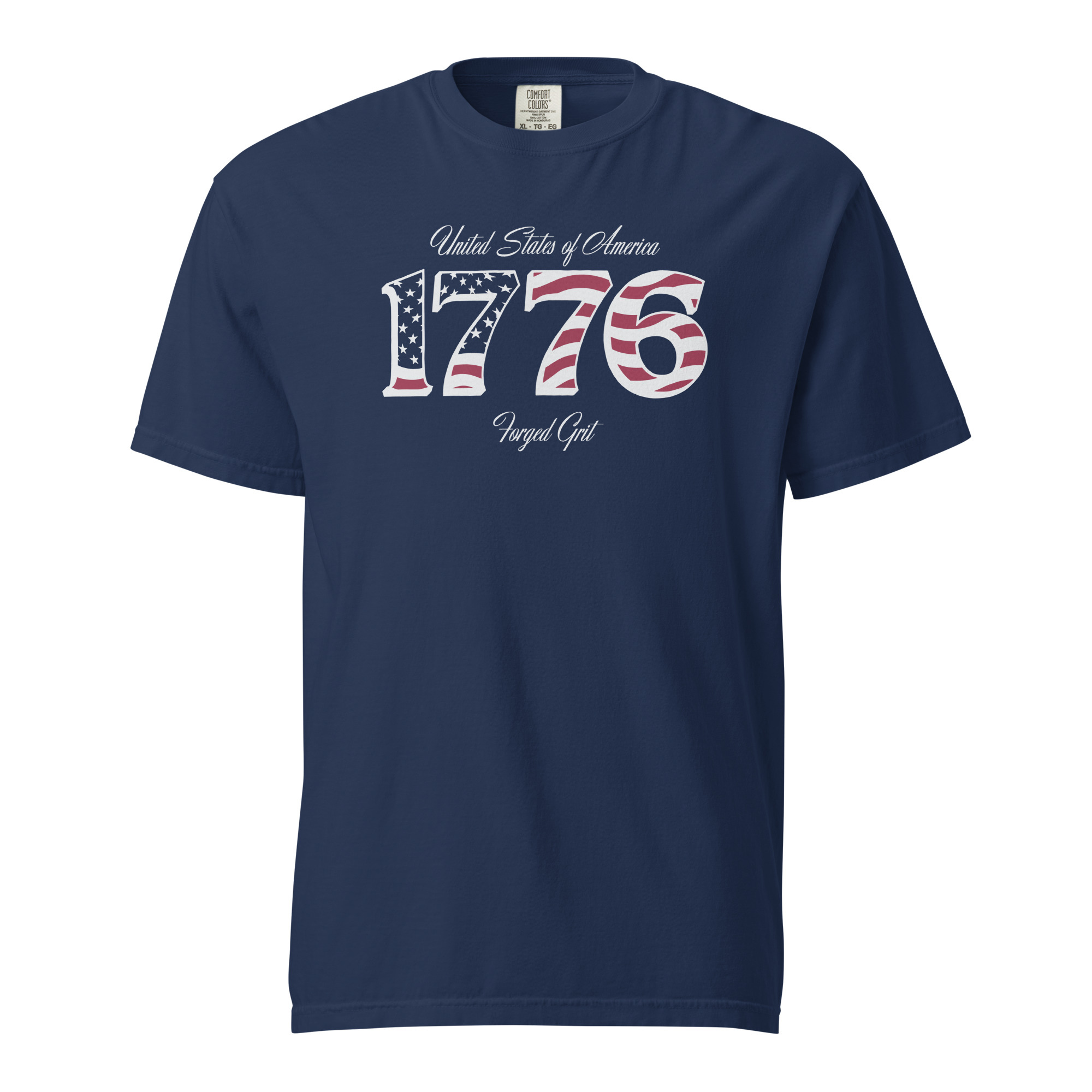 Classic 1776 - Stars Stripes - Unisex Garment-Dyed Heavyweight T-Shirt - Blue