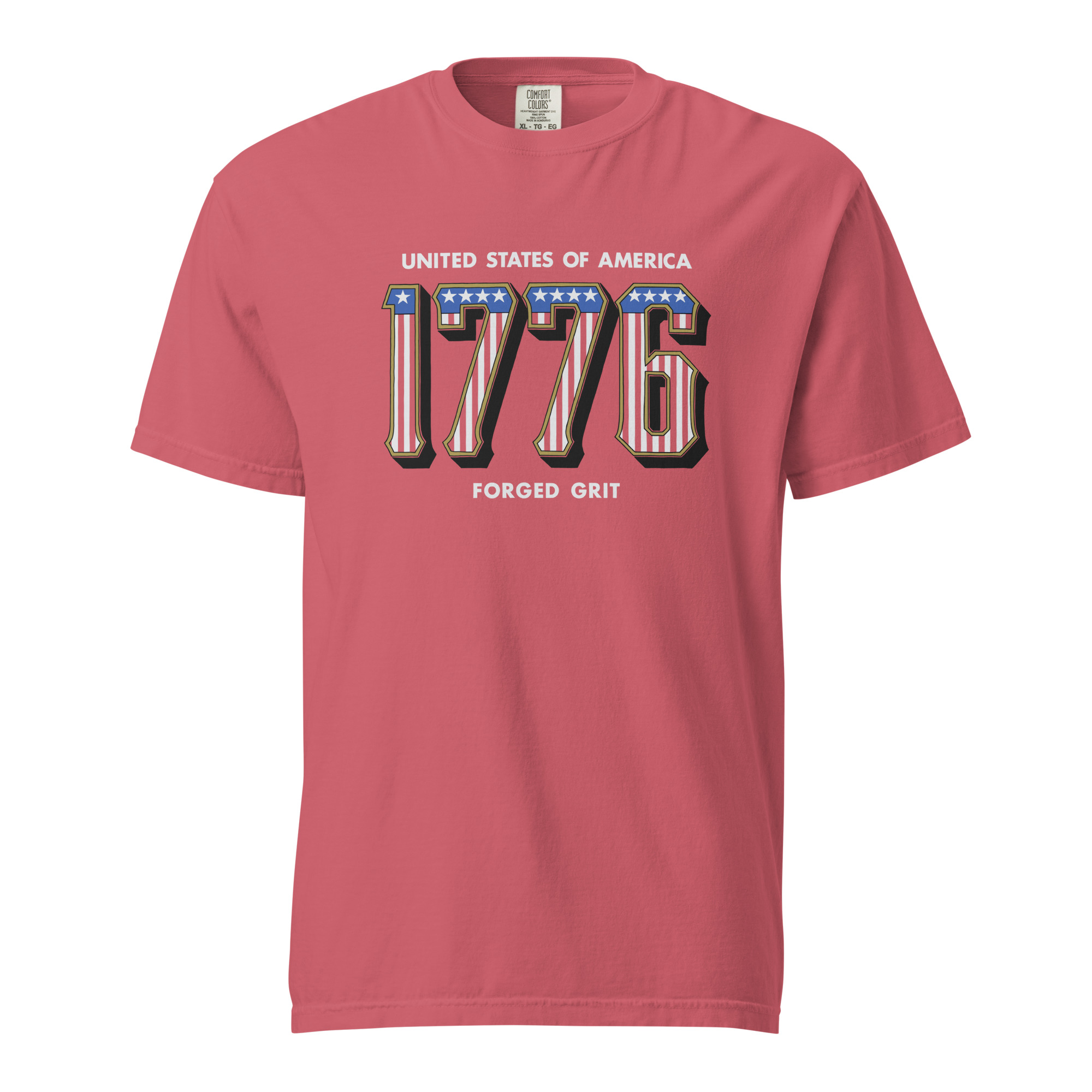 Western 1776 - Unisex Garment-Dyed heavyweight T-Shirt - Red - Image 7