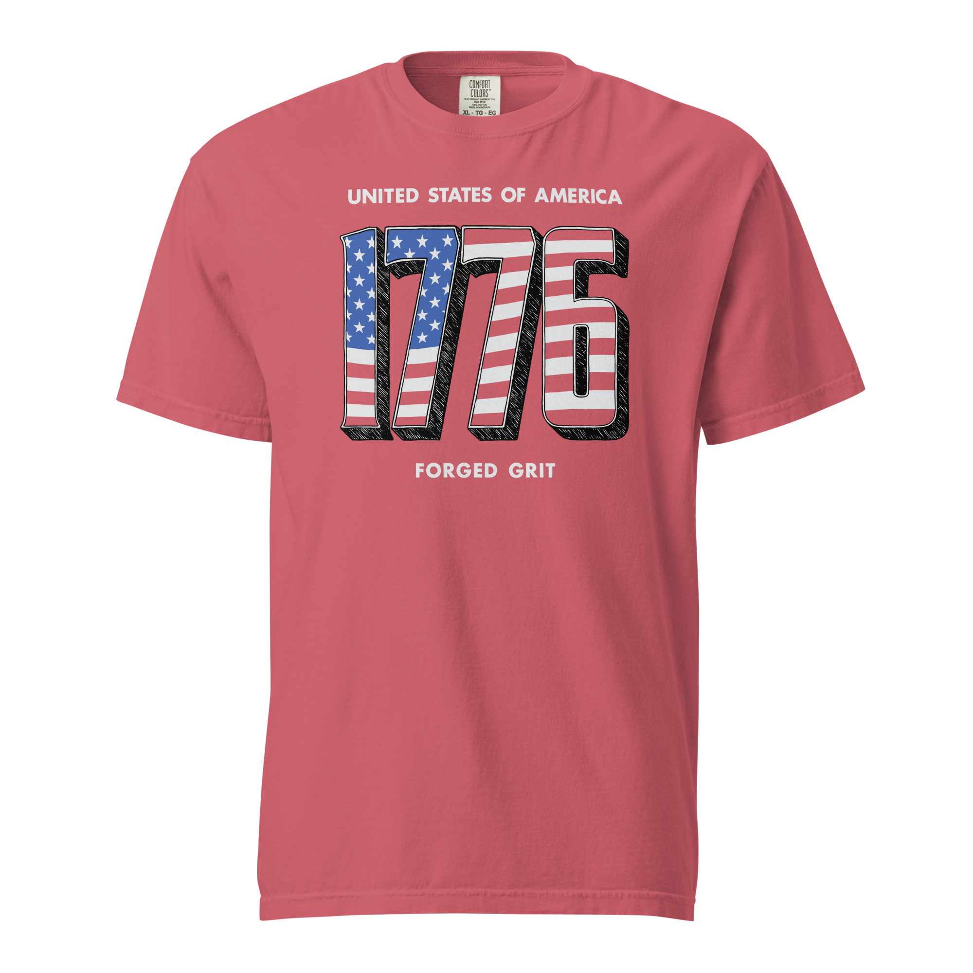 Solid 1776 - Unisex Garment-Dyed heavyweight T-Shirt - Red - Image 7