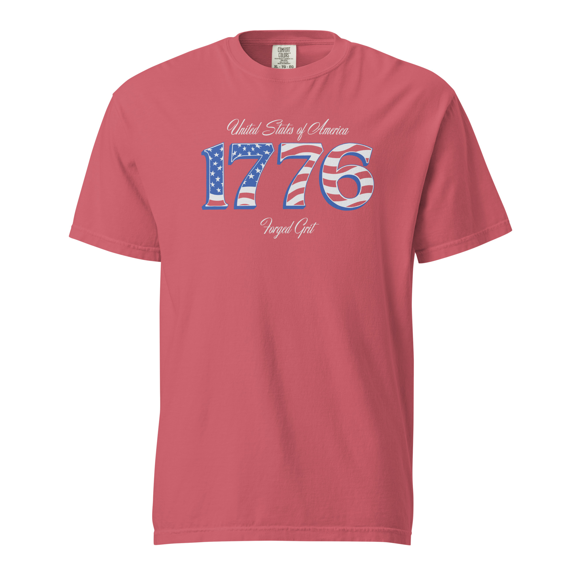 Classic 1776 - Stars Stripes - Unisex Garment-Dyed Heavyweight T-Shirt - Red - Image 7