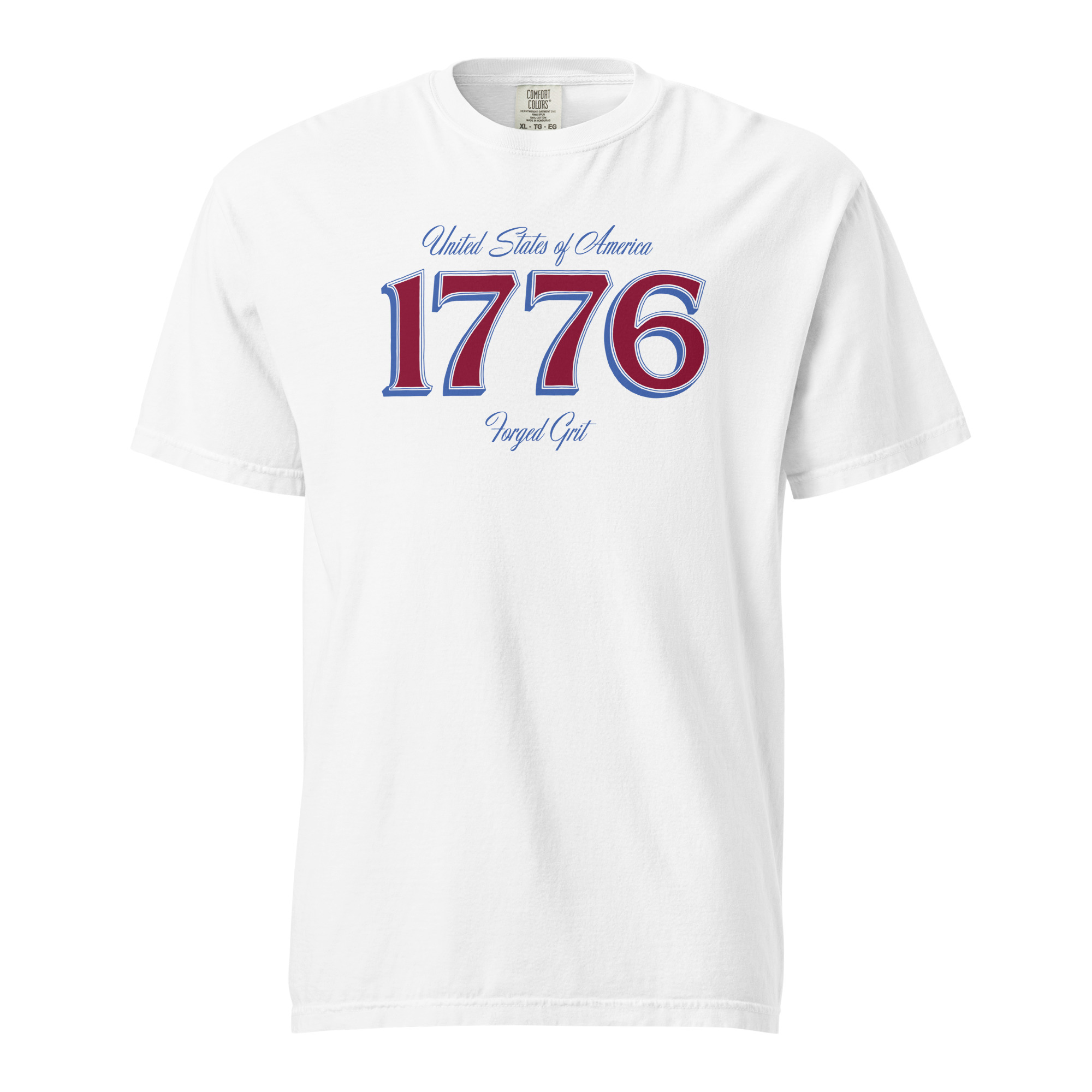 Classic 1776 - Clean - Unisex Garment-Dyed Heavyweight T-Shirt - White