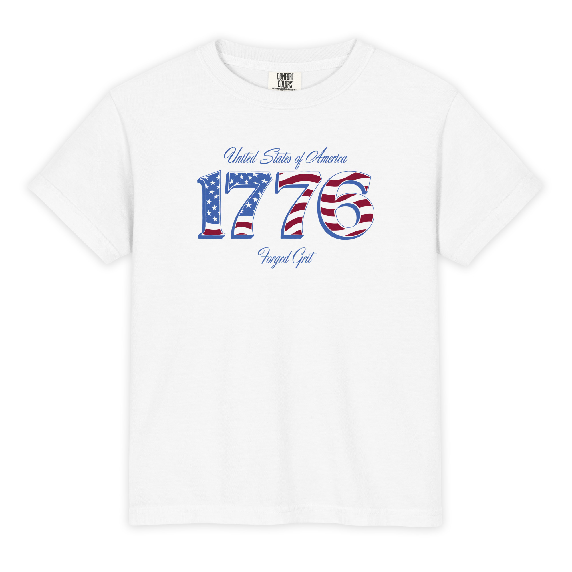 Classic 1776 - Youth Garment-Dyed Heavyweight T-Shirt - Comfort Colors 9018 - White