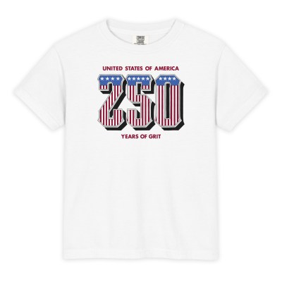Western 250 - Youth Garment-Dyed Heavyweight T-Shirt - Comfort Colors 9018 - White